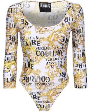 Versace Jeans Couture Couture Baroque-Pattern Printed Top - White