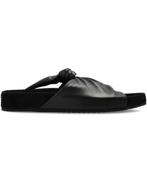 Lanvin Cocoon Knotted Slides - Black