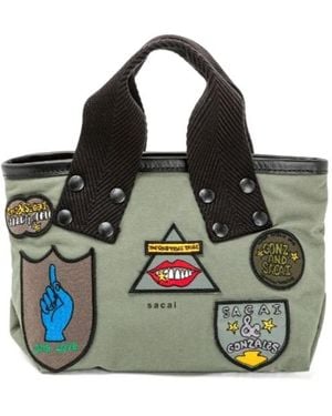 Sacai Double-Handle Handbag - Green