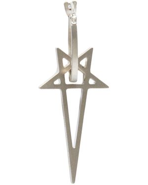 Rick Owens Pentagram Earrings - White