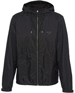 Prada Re-Nylon Hooded Jacket - Black