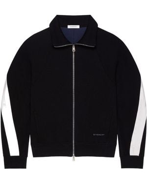 Givenchy Signature Embroidered Zipped Jacket - Blue