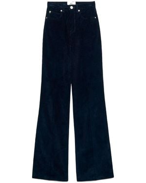 Ami Paris Long-Length Flared Pants - Blue