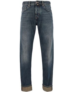 Jacob Cohen Cropped Tapered Leg Jeans - Blue