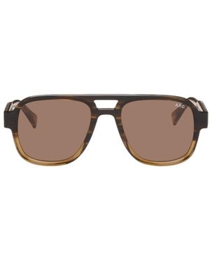 A.P.C. Les Navigator Full-Rim Sunglasses - Multicolour