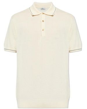 Etro Short Sleeve Polo Shirt - White