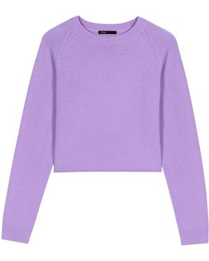Maje Long Sleeve Sweater - Purple