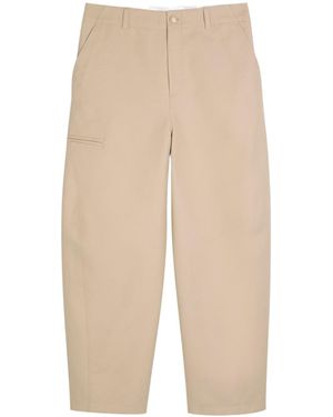 Givenchy Couture Workwear Wide-Leg Cotton Pants - Natural