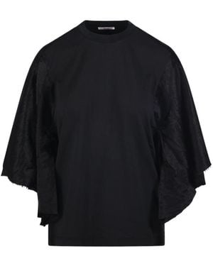 Haikure Flynn Ruffled-Sleeve T-Shirt - Blue