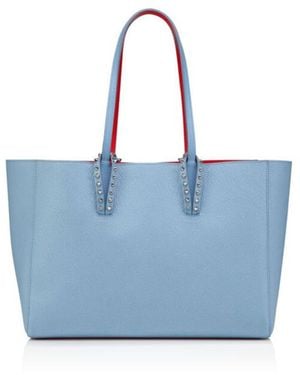 Christian Louboutin Cabata Stud Detailed Small Tote Bag - Blue