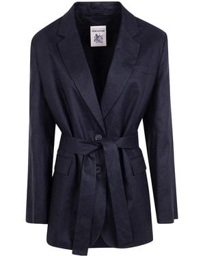 Semicouture Drawstring Jacket - Blue