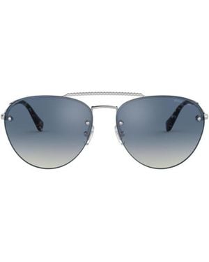 Miu Miu Logo Sunglasses - Blue