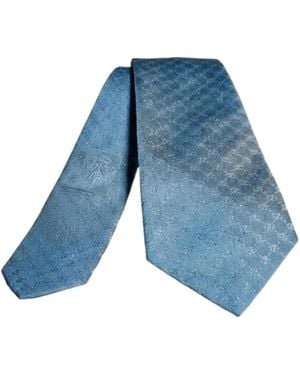 Gucci Interlocking G Silk Jacquard Tie - Blue