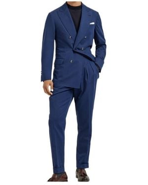 Brunello Cucinelli Double-Breasted Blazer - Blue
