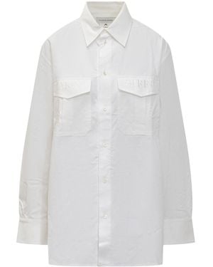 Marine Serre Double-Pocket Shirt - White