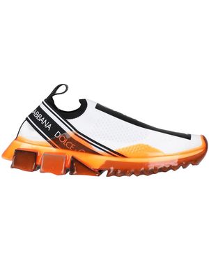 Dolce & Gabbana Letter Print Trainers - Orange