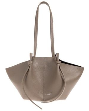 Yuzefi Mochi Pebble-Textured Tote Bag - Grey