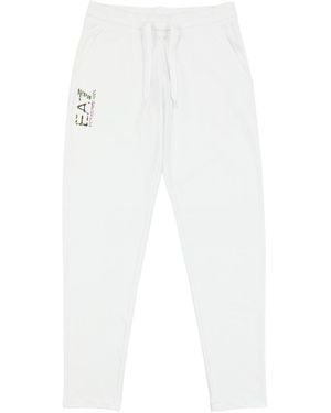 EA7 Logo Printed Sweatpants - White