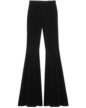 Saint Laurent Velvet Flared Pants - Black