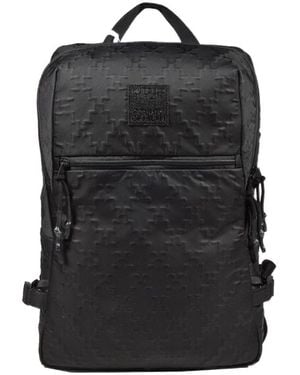 Marcelo Burlon County Of Milan Logo Patch Zipped Backpack - Black
