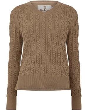 Barbour Classic V-Neck Knitted Jumper - Brown