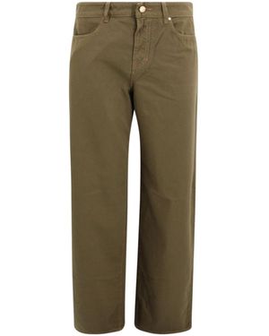 Max Mara Patch-Pocket Straight Trousers - Green