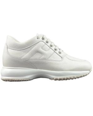 Hogan Interactive Lace-Up Trainers - White