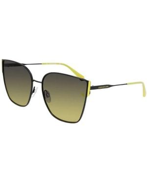 Calvin Klein Logo Sunglasses - Metallic
