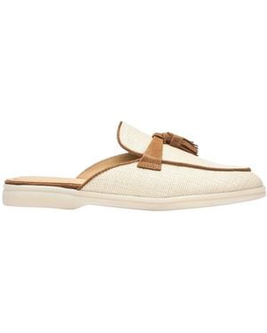 SCAROSSO Lucrezia Tassel-Detailed Slip-On Mules - Metallic