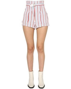 Philosophy Di Lorenzo Serafini Stripe Belted Shorts - White