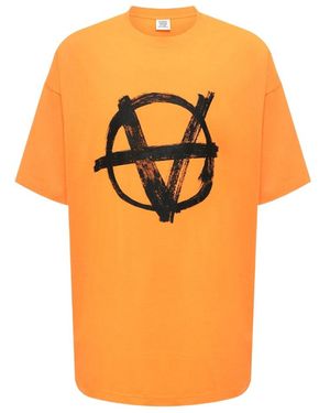 Vetements Logo Logo T-Shirt - Orange