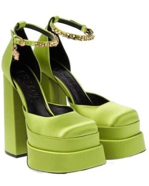 Versace Medusa Aevitas Platform Heels - Green
