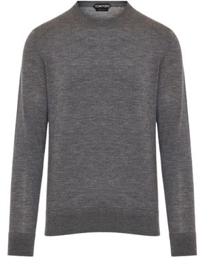 Tom Ford Crew-Neck Wool Sweater - Gray