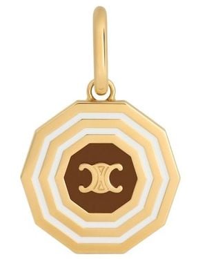 Celine Charms Decagon Triomphe Medal - Metallic