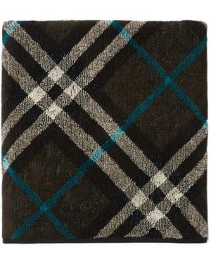 Burberry Nova Checked Finished-Edge Towel - Black