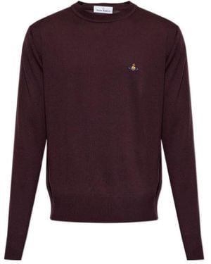 Vivienne Westwood Long-Sleeve Crew-Neck Jumper - Purple