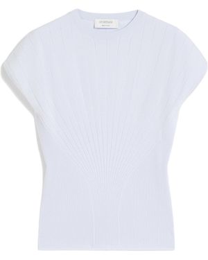 Sportmax Spxsamba Fitted Waist Knitted Top - White