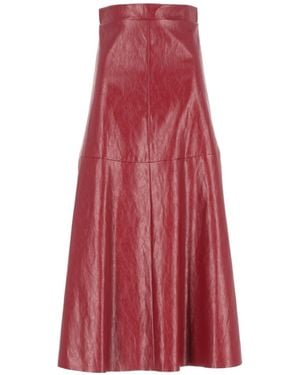 FEDERICA TOSI Flared Leather Skirt