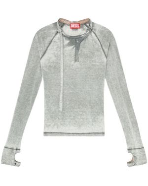 DIESEL Ecla Zip Detail Knitted Jumper - White