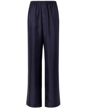 Rohe Silk-Satin Wide-Leg Trousers - Blue