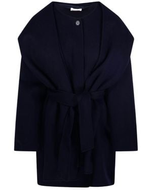 P.A.R.O.S.H. P.A.R.O..H. Leak Belted Coat - Blue
