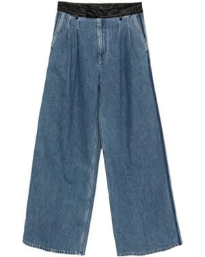 forte_forte Pleated Wide-Leg Jeans - Blue