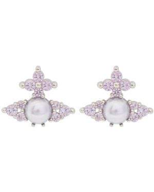 Vivienne Westwood Feodora Embellished-Orb Stud Earrings - White
