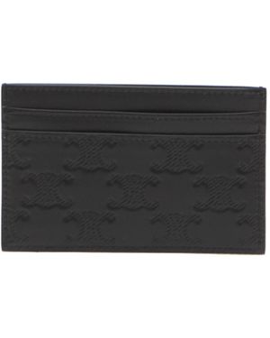 Celine Zipped Compact Card Holder in Black for Men | Lyst