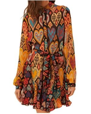 FARM Rio Belted Mini Dress - Orange