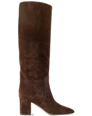 Paris Texas Anja Suede Knee Boots - Brown