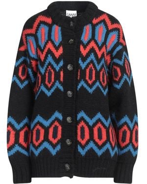 Ganni Cardigan Organic Wool - Blue