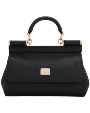 Dolce & Gabbana Sicily Small Top Handle Bag - Black