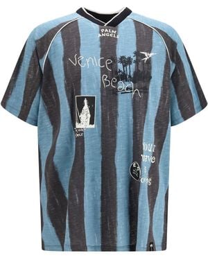 Palm Angels Short-Sleeved T-Shirt - Blue