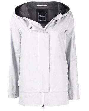 Herno Gray Polyester Shell Jacket - Blue